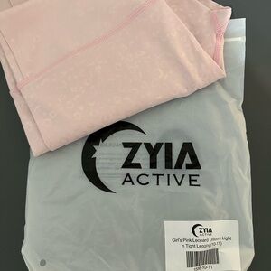 Zyia Active Pink Leopard Unicorn Light And Tight 7/8 Leggings